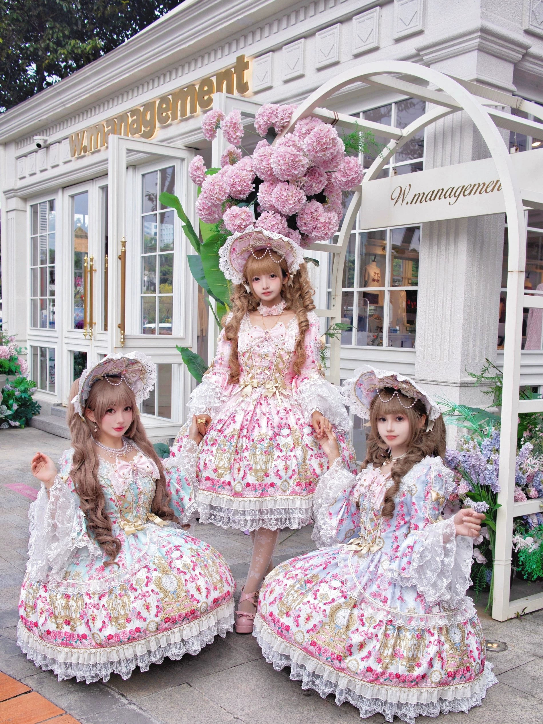 Rose Garden Prelude - Sweet Lolita OP Dress, Floral Printed