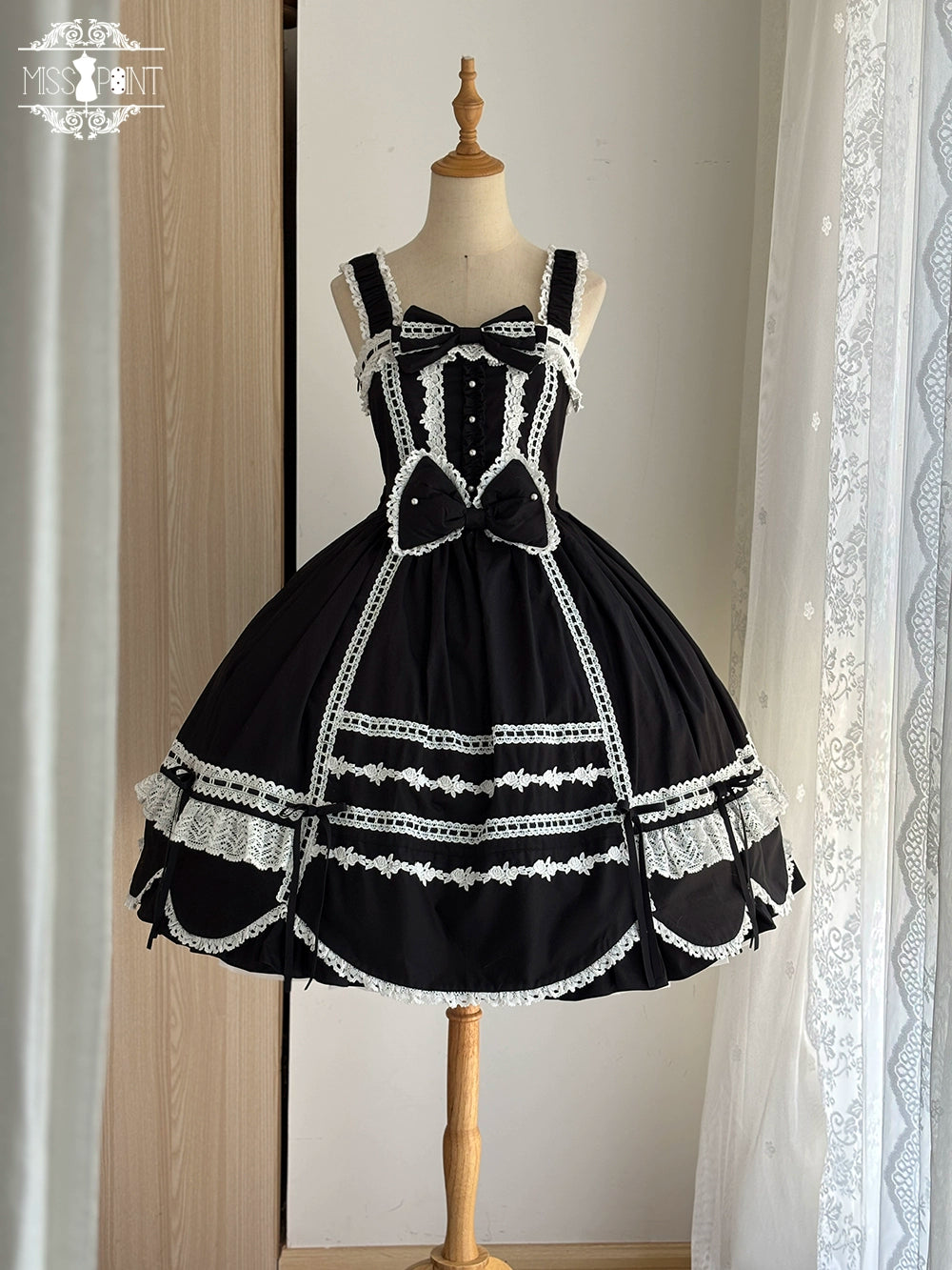 Vintage Petal Rabbit - Cotton Old School Lolita JSK Dress With Petal-Shaped Hem (2XL L M S XL XS) 43136:769647