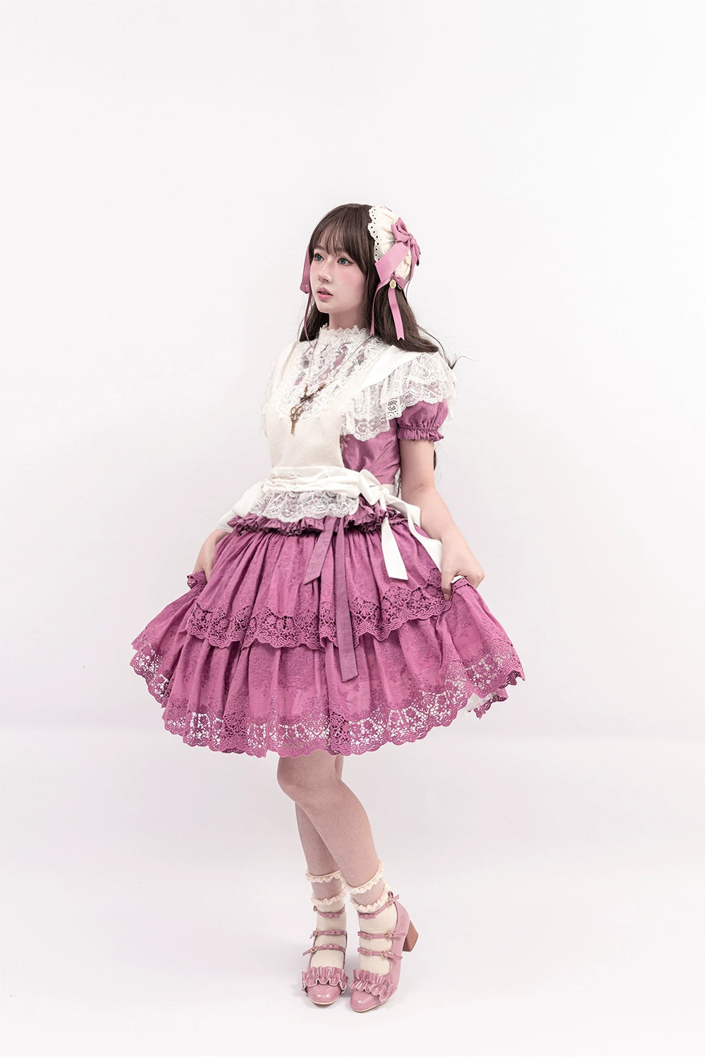 Miss Point~Forest Waltz~Classic Lolita Tiered Skirt Multi-layer Embroidered SK 40192:651446