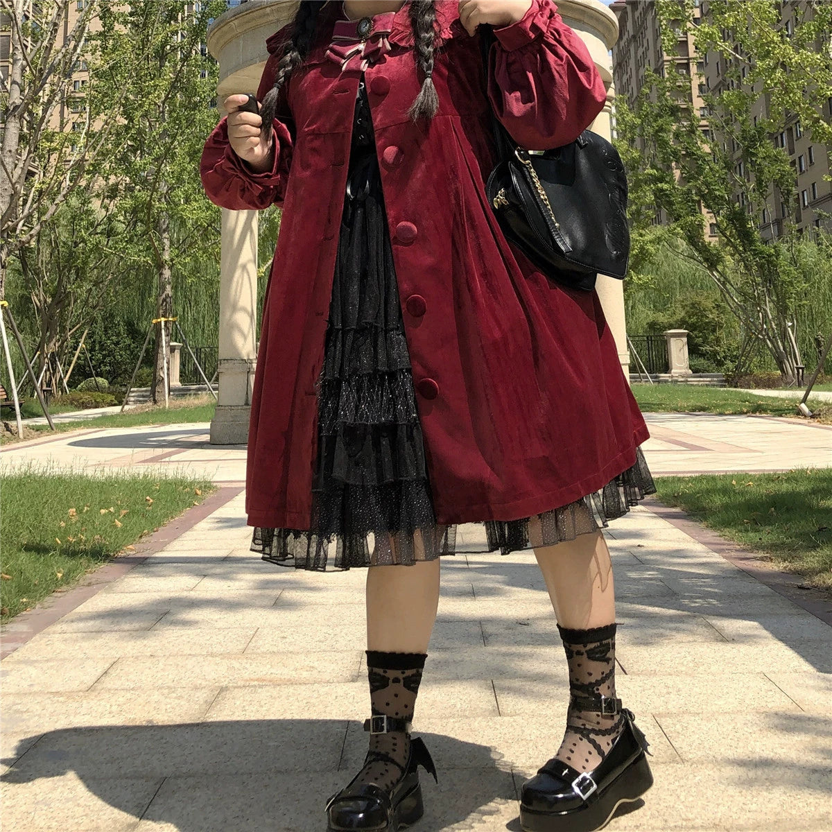 Dark Star Island~Winter Lolita Cape Velvet Antique Lolita Coat 32870:394840