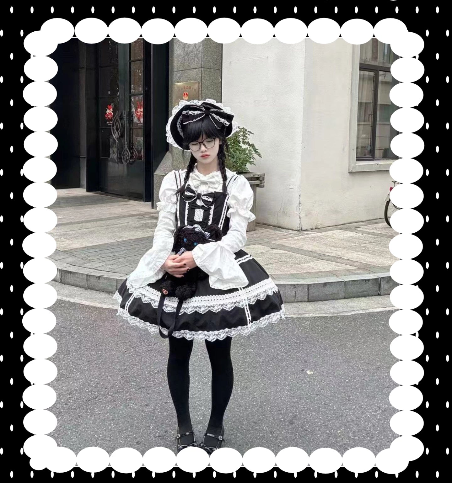 Old Heartache - Cotton Old School Lolita JSK Dress with Bows 45600:854519