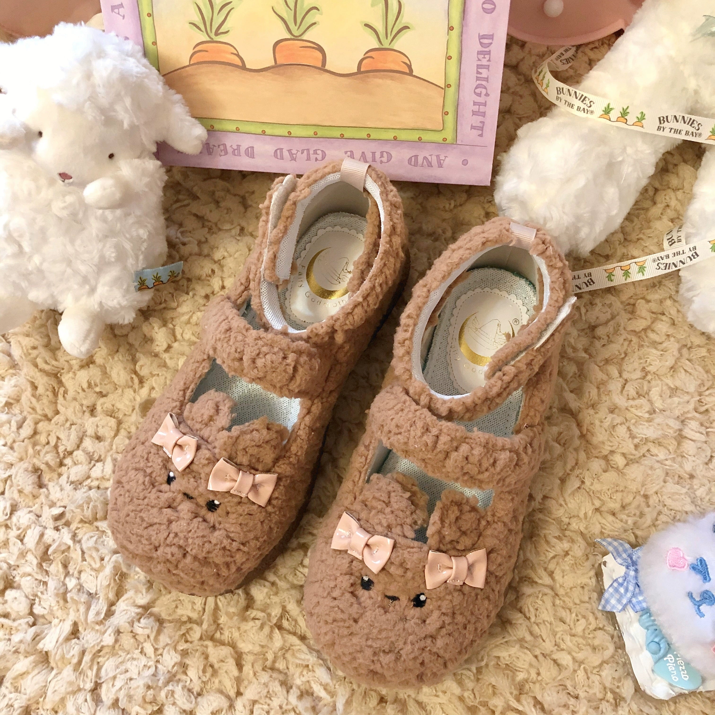 Fairy Godmother~Cute Plush Warm Round Toe Lolita Soft Sole Shoes 32690:404114