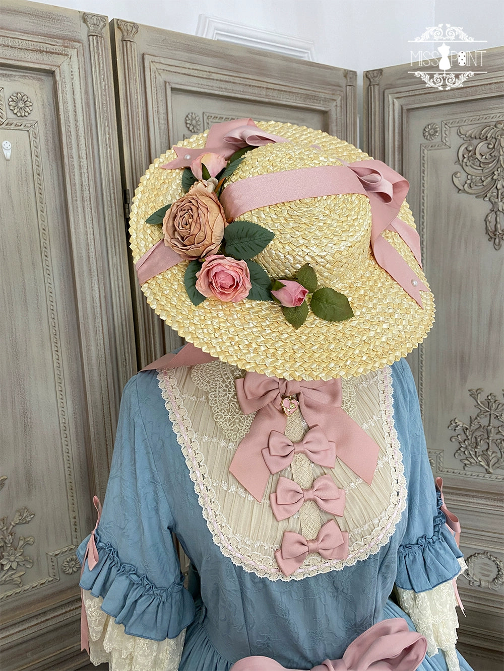 Miss Point~Lilyka Garden~Classic Lolita OP Dress Set Elegant Floral Wall Princess Sleeve 38832:606224