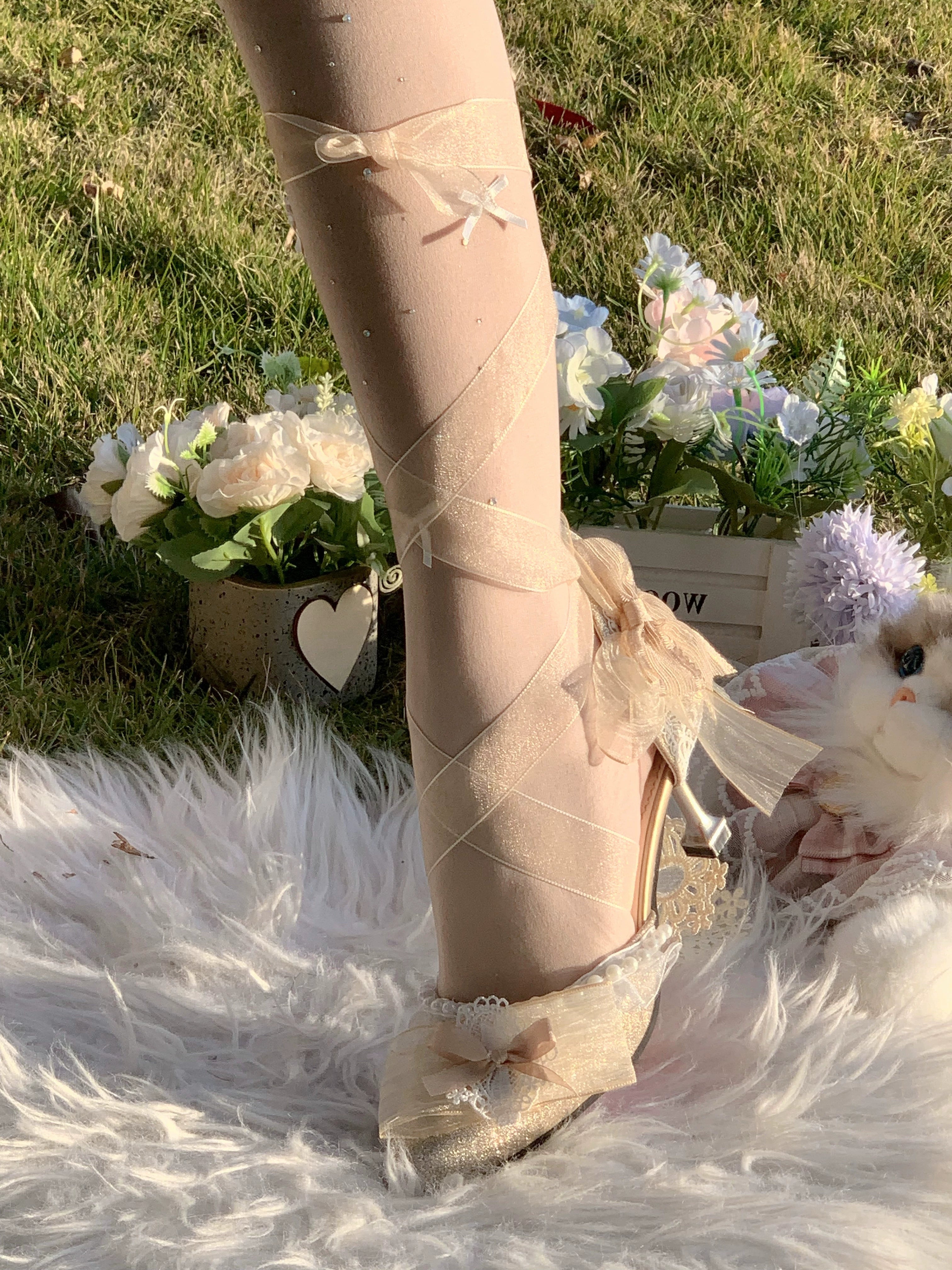 Soft Sheer Dance - Sweet Lolita Heel Shoes, Sheer Straps (35 36 37 38 39 40 41 42) 44911:827609