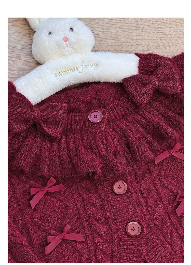 Napoleon Pastry - Sweet Lolita Cardigan, Detachable Bows
