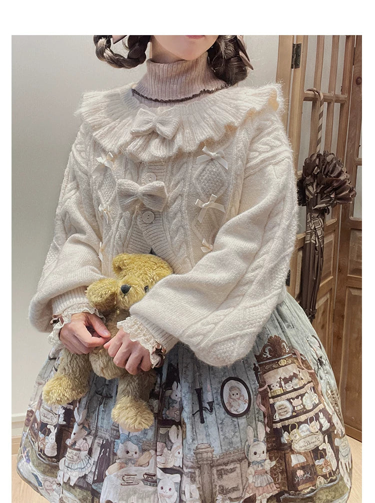 Napoleon Pastry - Sweet Lolita Cardigan, Detachable Bows