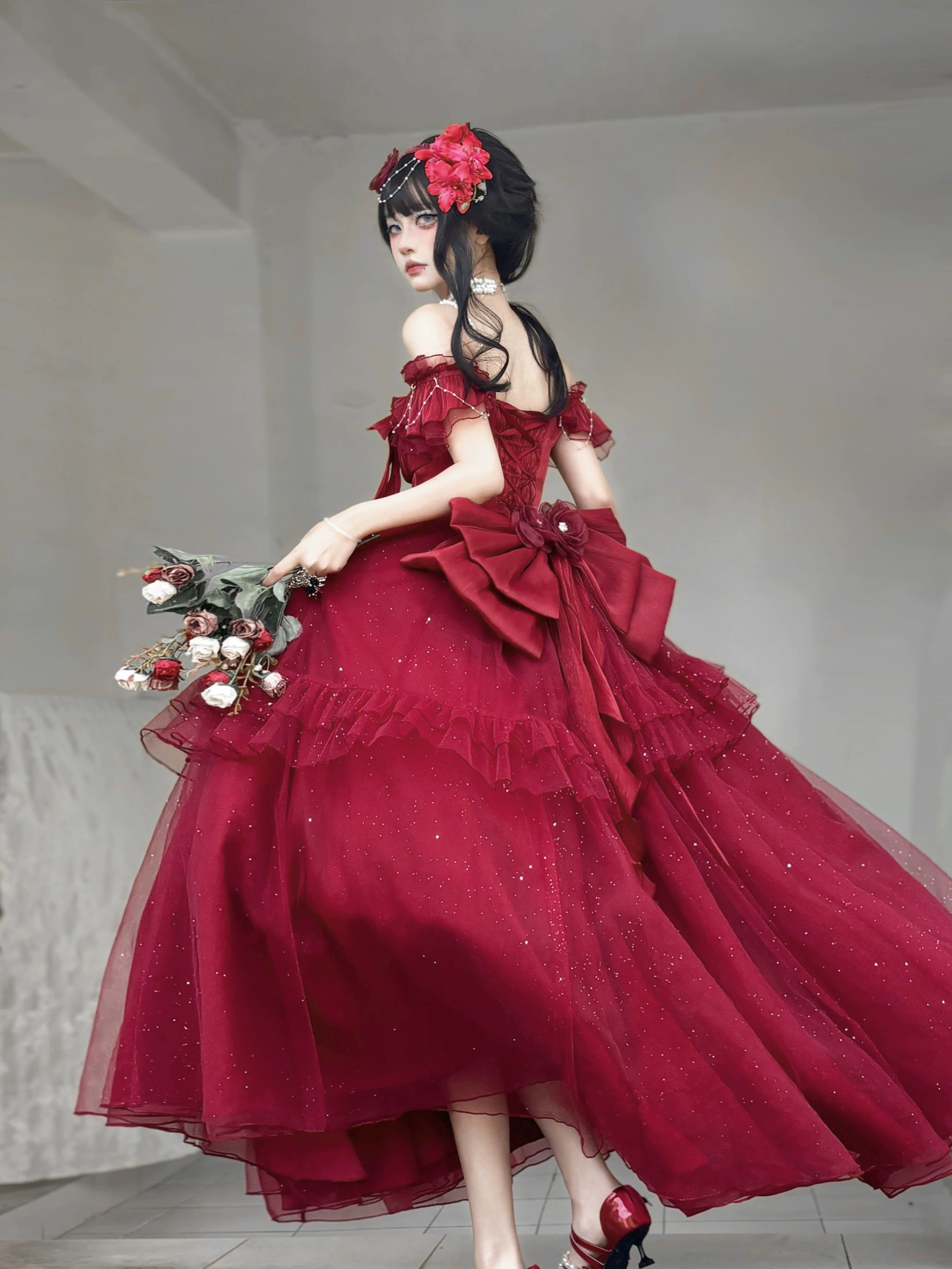 Meowing and fruity - Milky Way - Brilliant Princess Lolita Prom Dress Multicolors Long Dress
