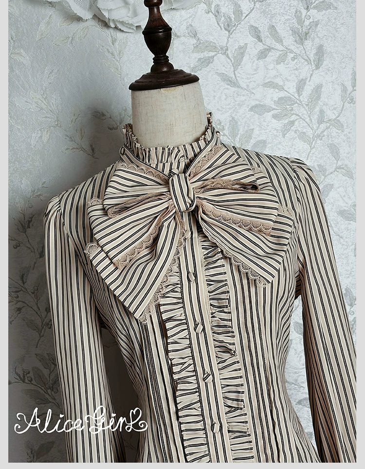 Alice Girl - Duke of Victoria - Classic Lolita Striped Blouse 44093:795205