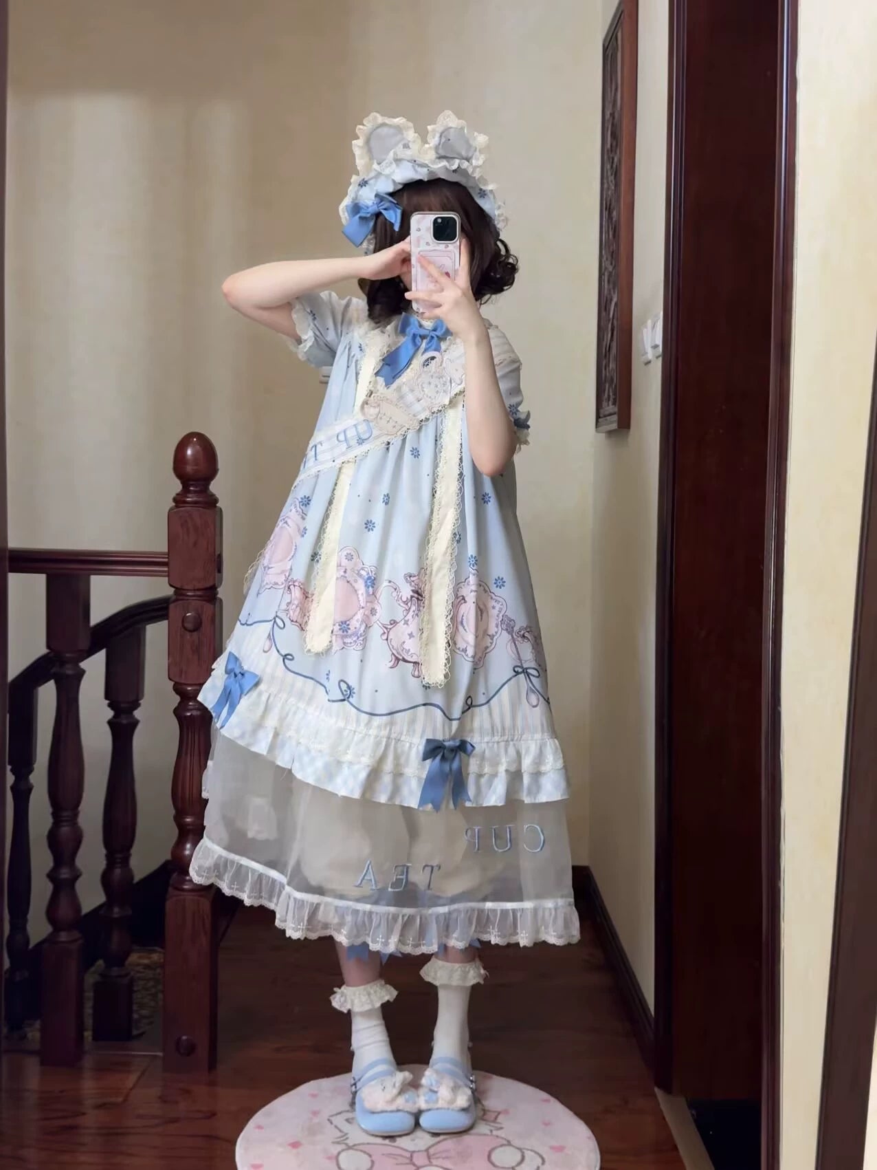 Uncle's Workshop - Veronica Spring Tea - Plate Printed Sweet Lolita Dress 43485:778306