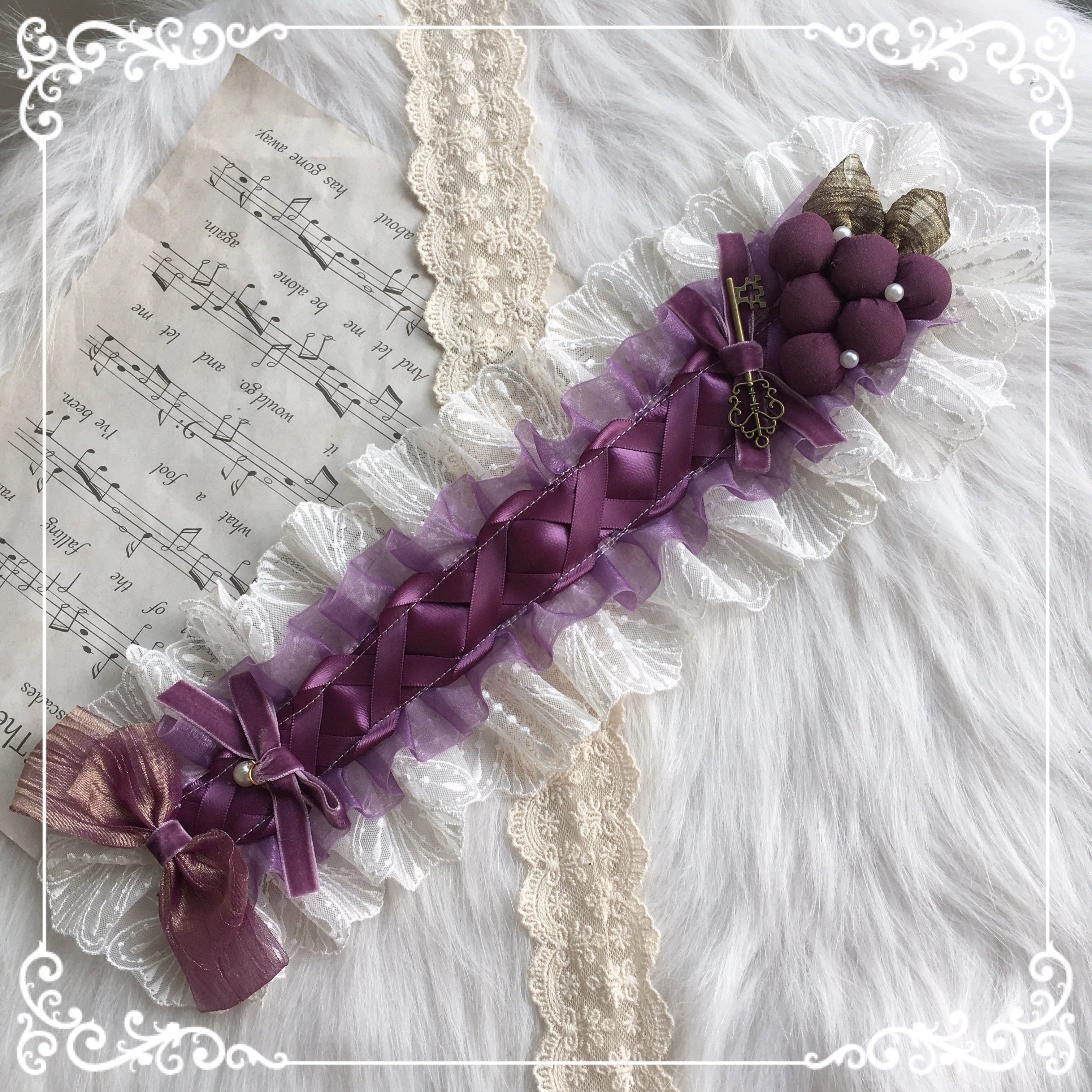 (Buyforme)Chestnut Lolita~Louvre Vineyard Accessory Hairband Retro Lolita KC headband B style 28850:322984