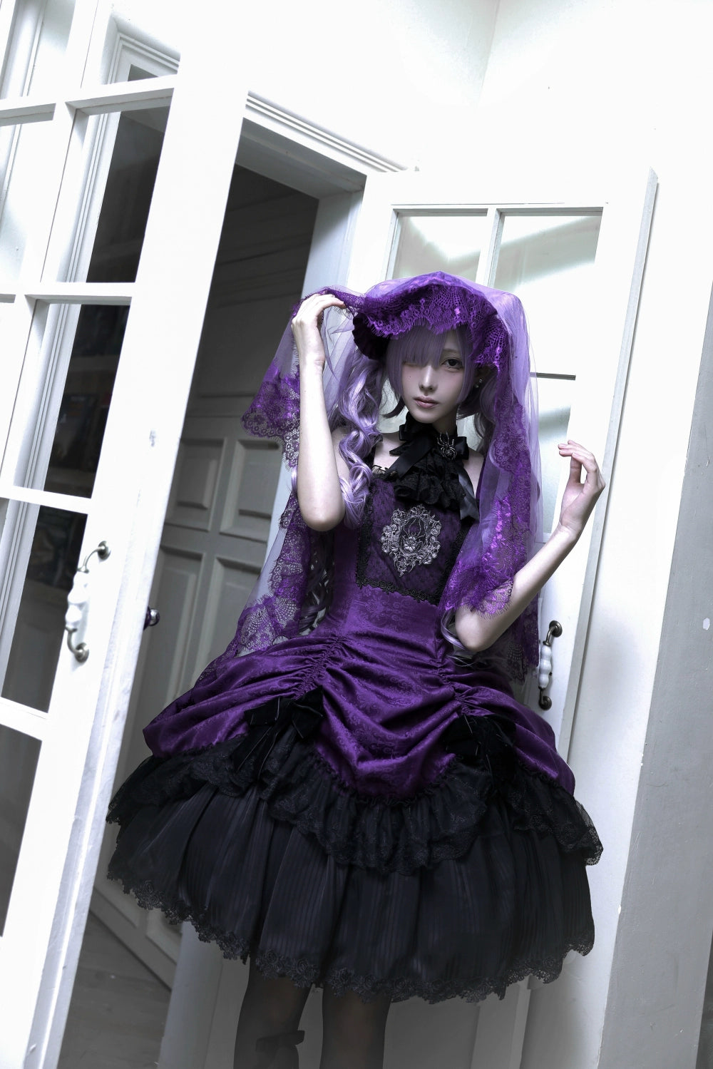 Moon River - Moonlit Spider - Gothic Lolita SK & JSK Dress Outfit Set 44232:804702