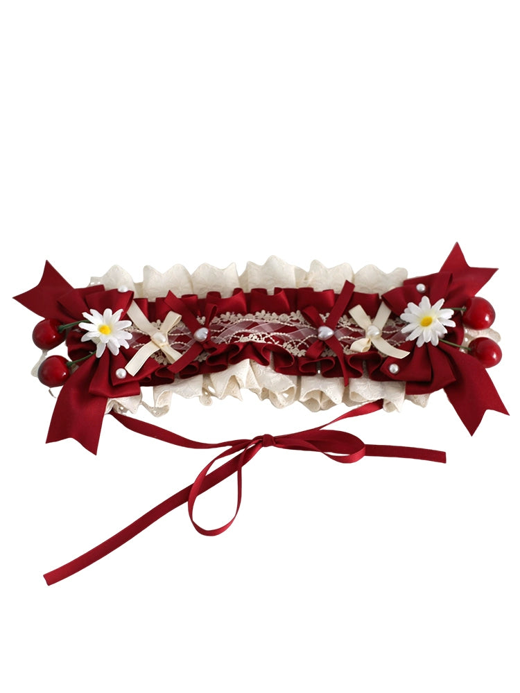 Xiaogui - Country Lolita Headdress, Daisy & Cherry Inspired