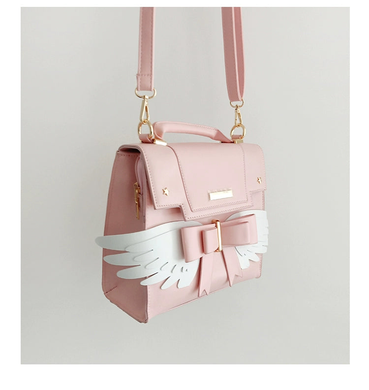 Prime Sister - Sweet Lolita Shoulder Bag Wings Bow Design High Capacity Bag