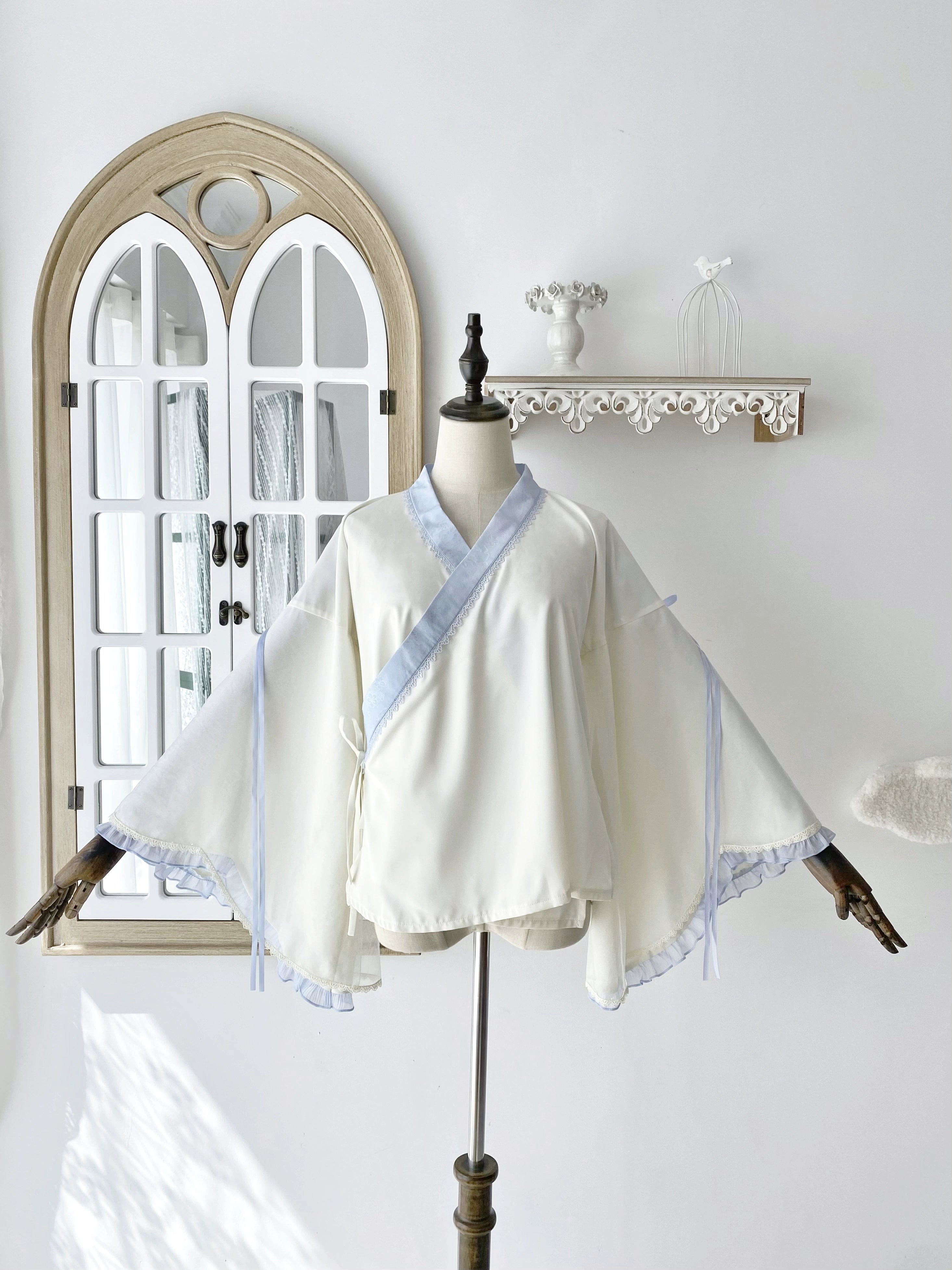 YingLuoFu - Laurel - Kawaii Han Lolita Jumper Dress Rabbit Print S blouse