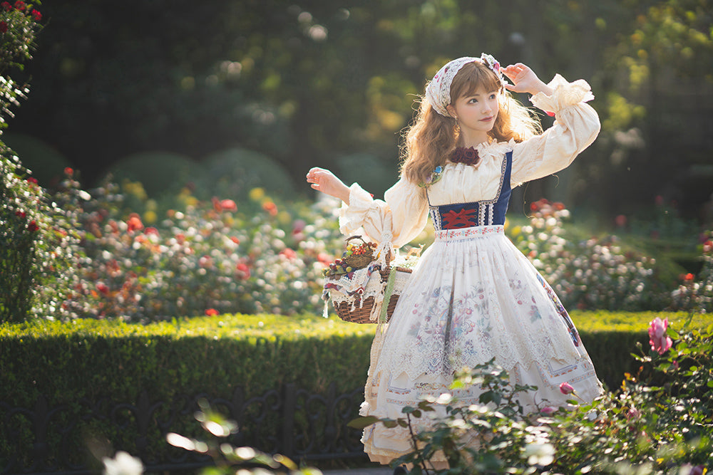 Miss Point - Rich Hymn - Lolita Bavarian Countryside Lace Embroidery Apron