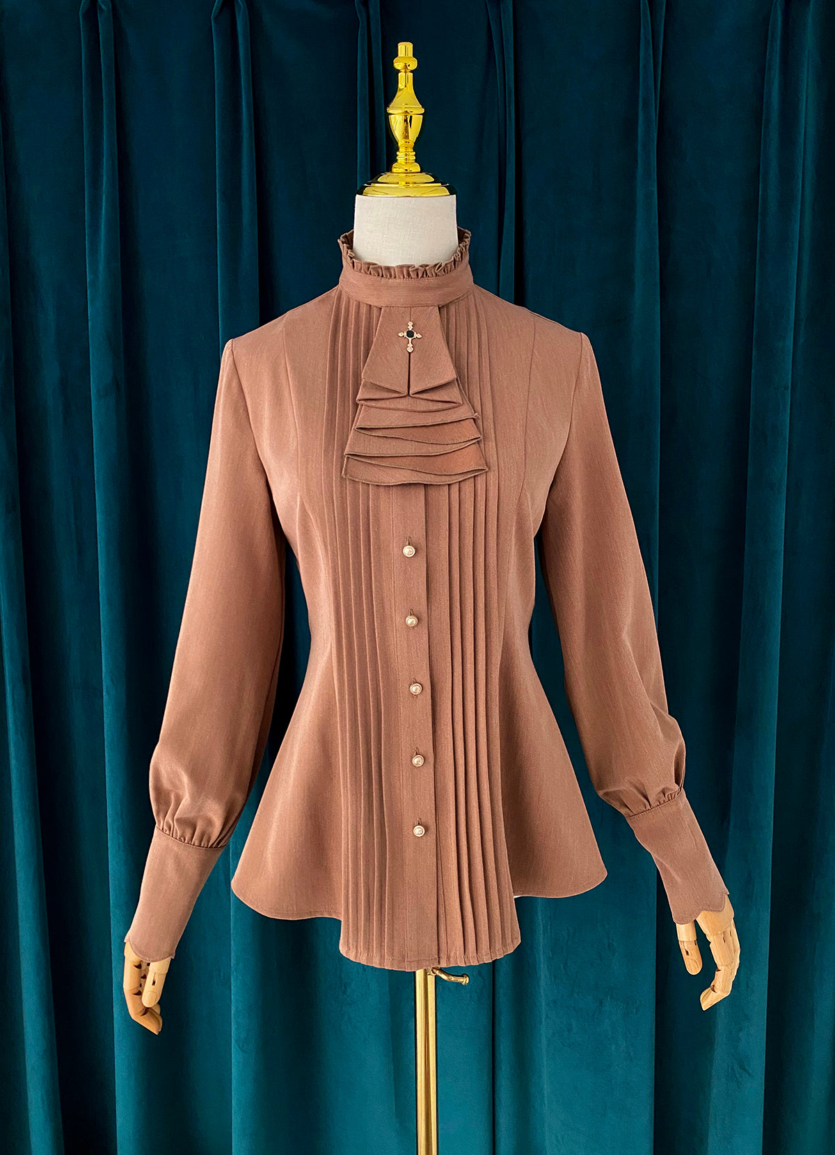 Little Dipper - Elegant Lolita Mutton Sleeve Stand Collar Blouse 19514:291368