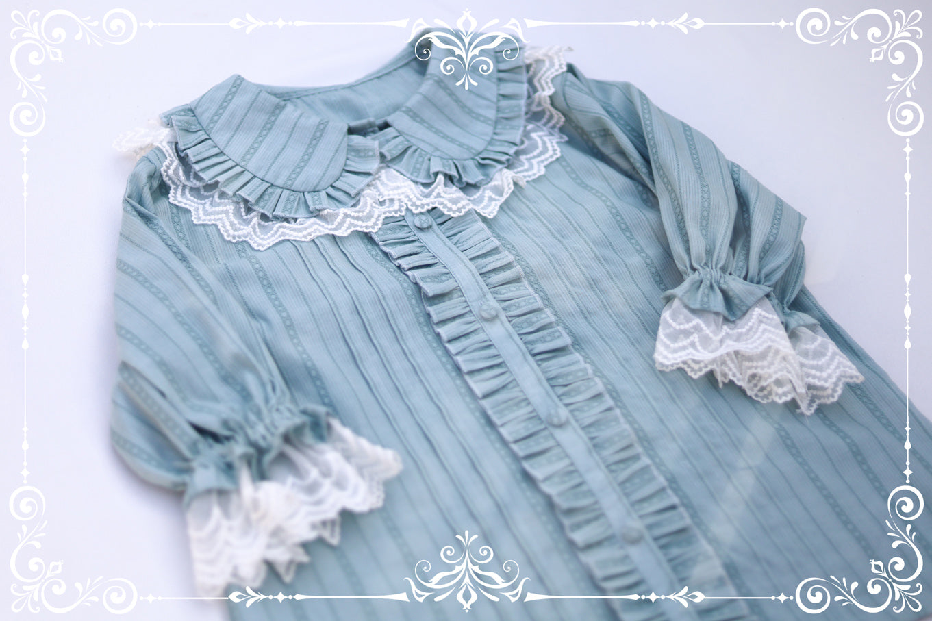 MIST~Sweet Lolita Golilla Short Sleeve Shirt 9912:184434