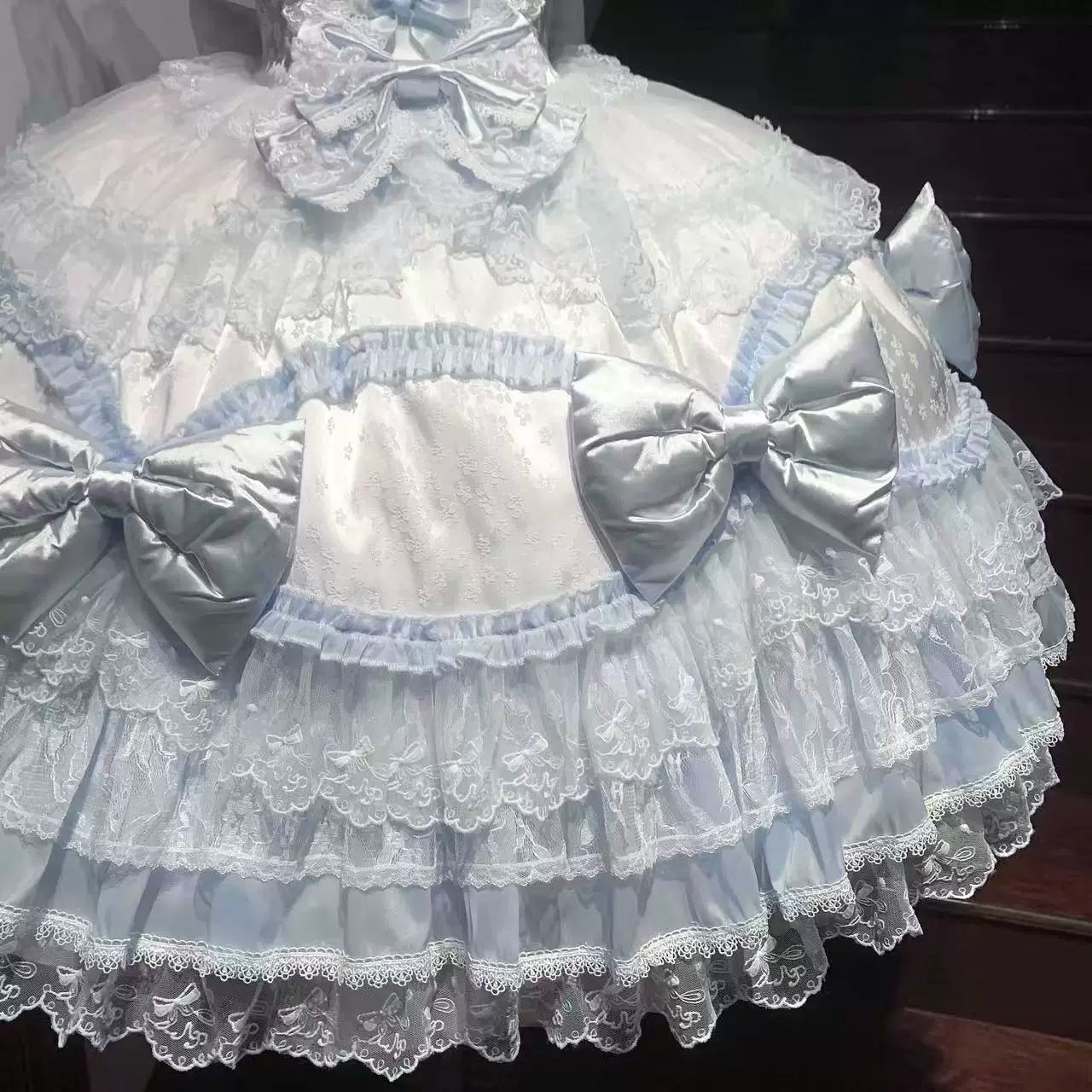 Floral Dream Isle - Sweet Lolita Doll-like JSK Dress, Bows & Lace 44705:821045