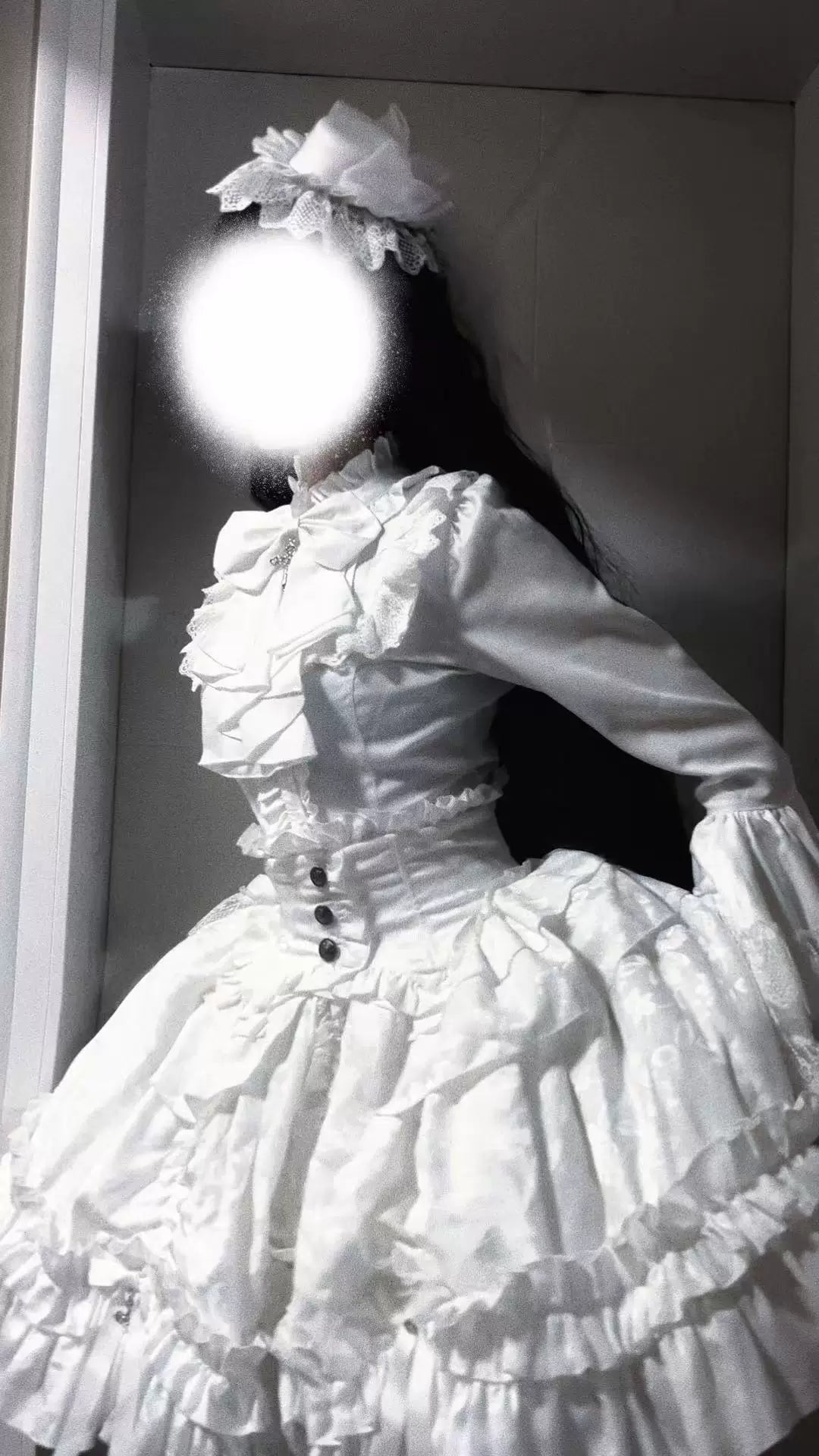 Cross Nocturne - Gothic Lolita Corset Dress Set, High-low Hem & Cross 45438:847301