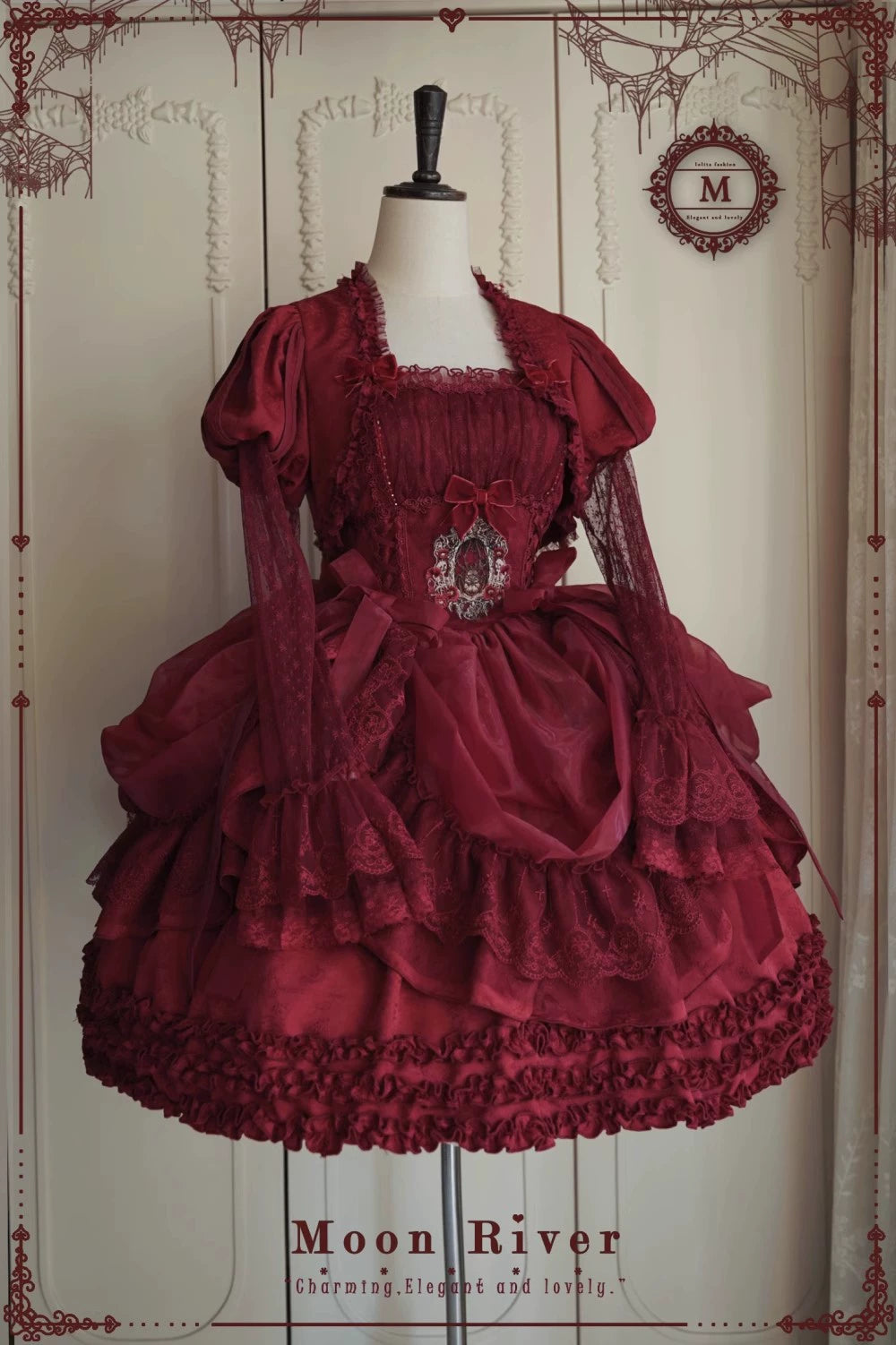 Moon River - Moonlit Spider - Gothic Lolita SK & JSK Dress Outfit Set