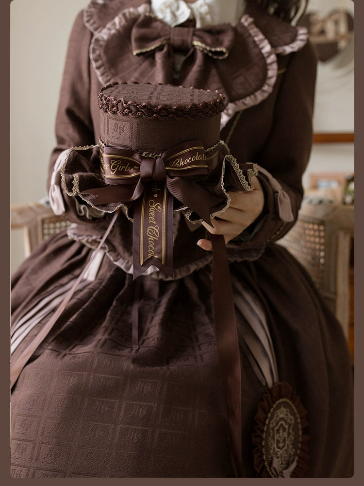 Alice Girl - Bear Chocolate Slab - Classic Lolita Slim Fit JSK & SK Dress 44309:804429