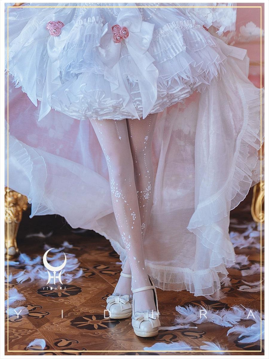 Yidhra - Star Fall Rose - Daily Lolita pantyhose Velvet Pantyhose
