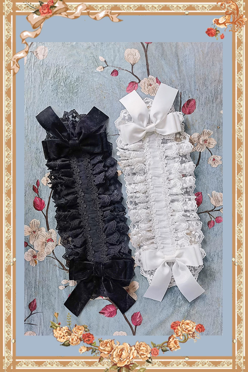 Mirror Doll - Old School Lolita Tiered Hem JSK with Polka Dot Lace 45540:853693