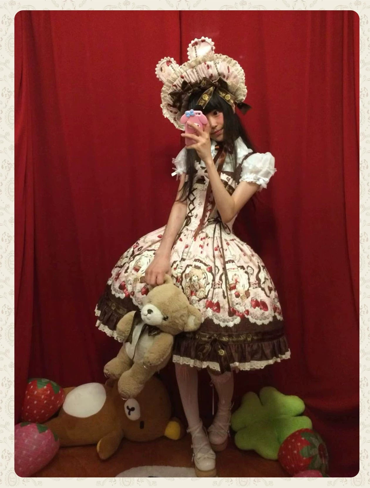 Cookie Treasure Box - Sweet Lolita Dessert Printed JSK Dress with Ribbon Bows 45542:851699