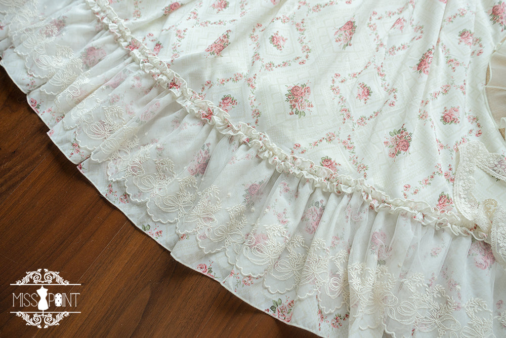 Miss Point~Customized Wood Rose 2.0 Elegant Vintage Jumper Dress 21392:302634