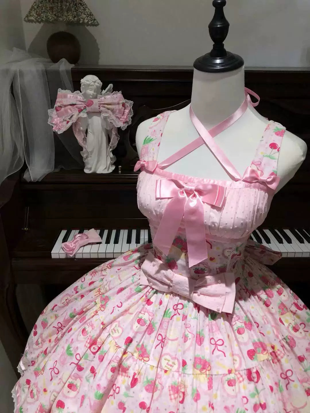 Fruit Hard Candy - Cotton Old School Lolita Candy Printed OP & JSK Dress 45536:853640