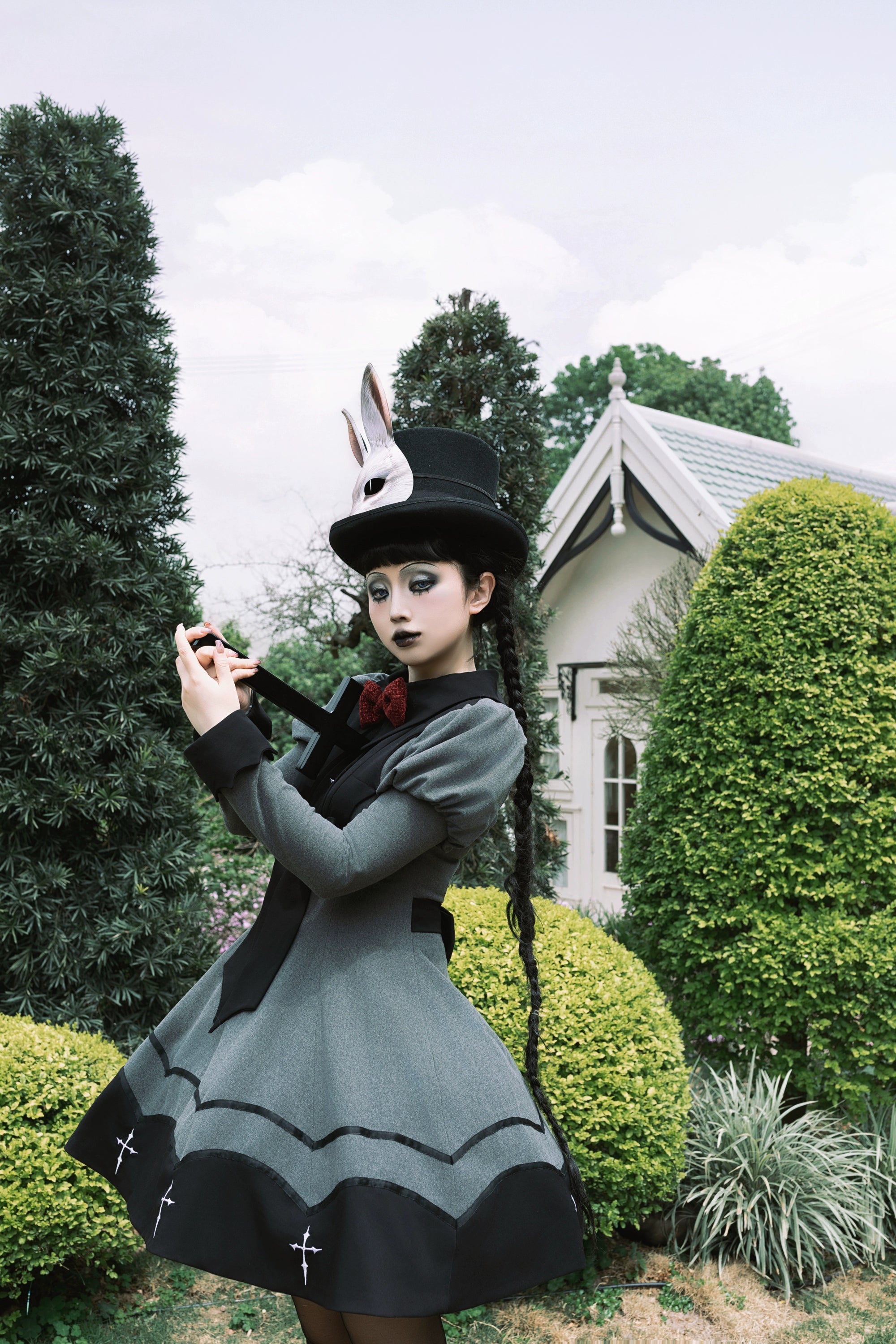 Polaris Lolita - Vampire Princess - Bat-Inspired Halloween Gothic Lolita OP Dress 43386:774868