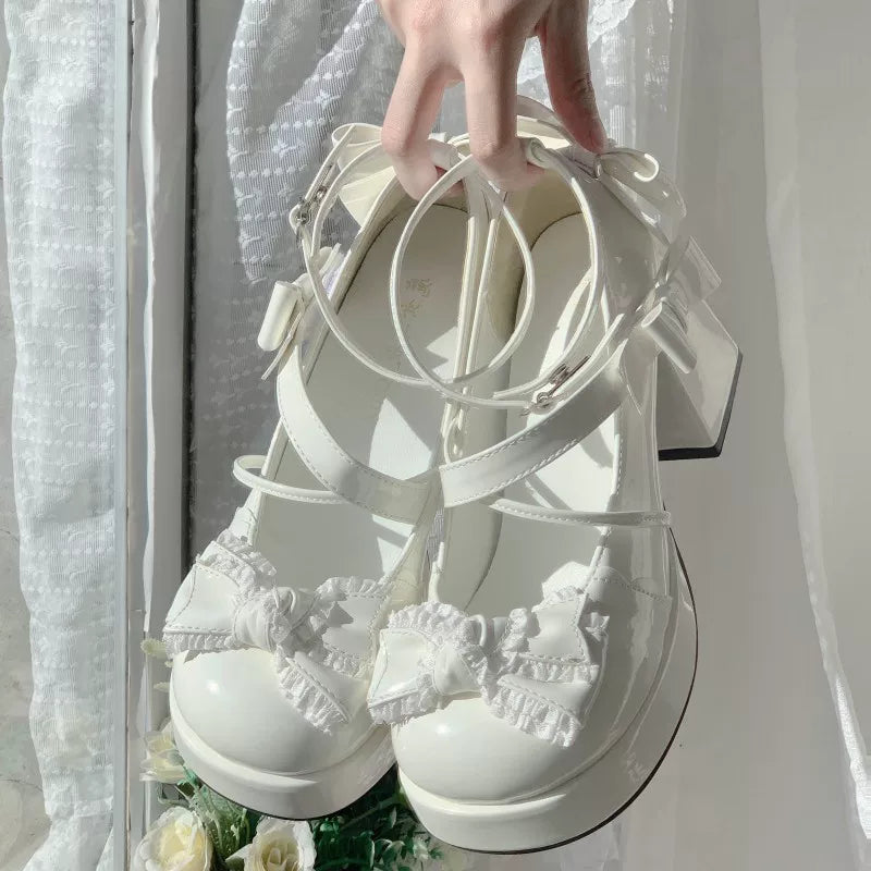 Girly Heart - Sweet Lolita Chunky Heels Shoes, Dreamy Bows (34 35 36 37 38 39 40 41) 44740:820854