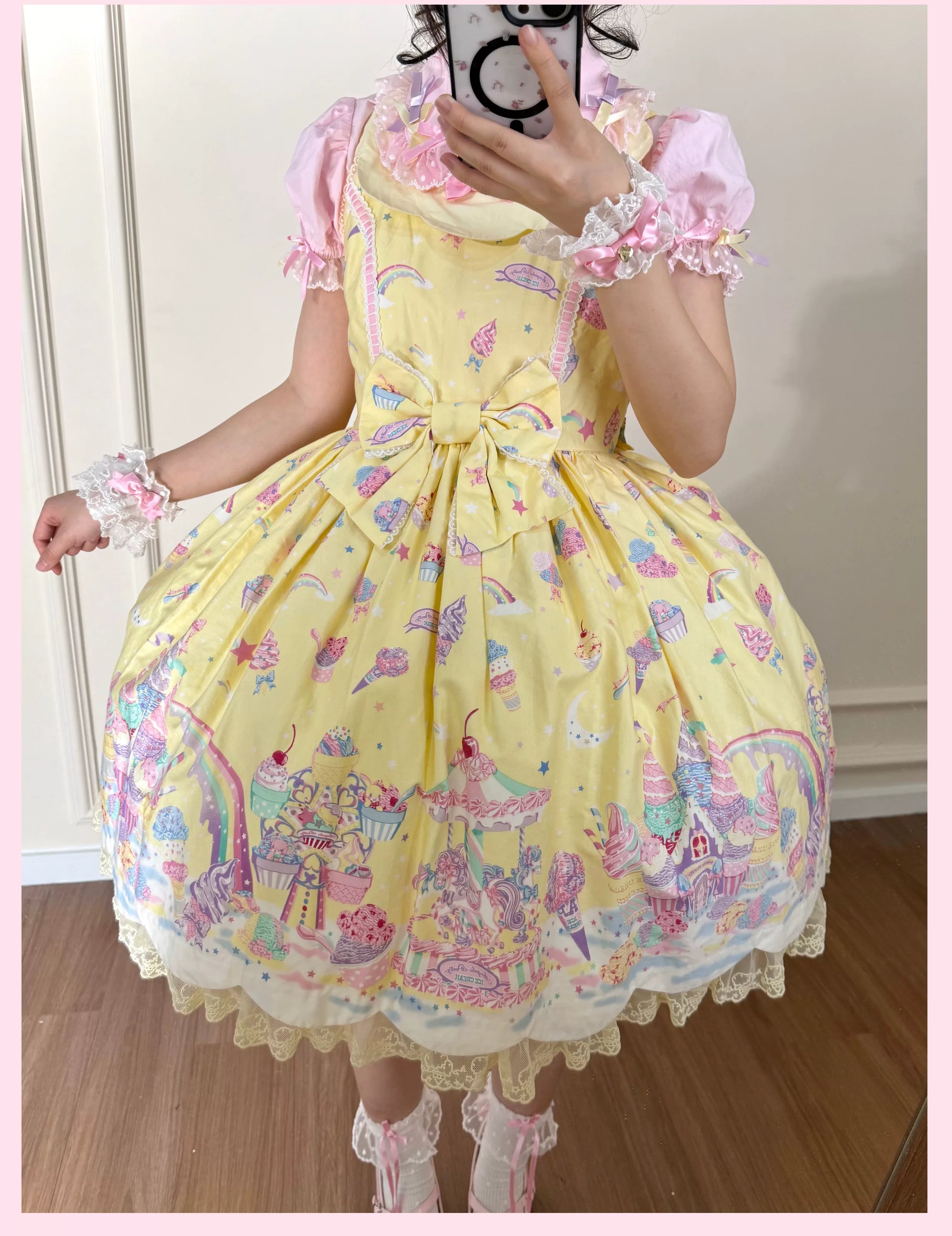 Tata Bath Puff - Bell-Shaped Super Puffy Lolita Petticoat, Adjustable Waist