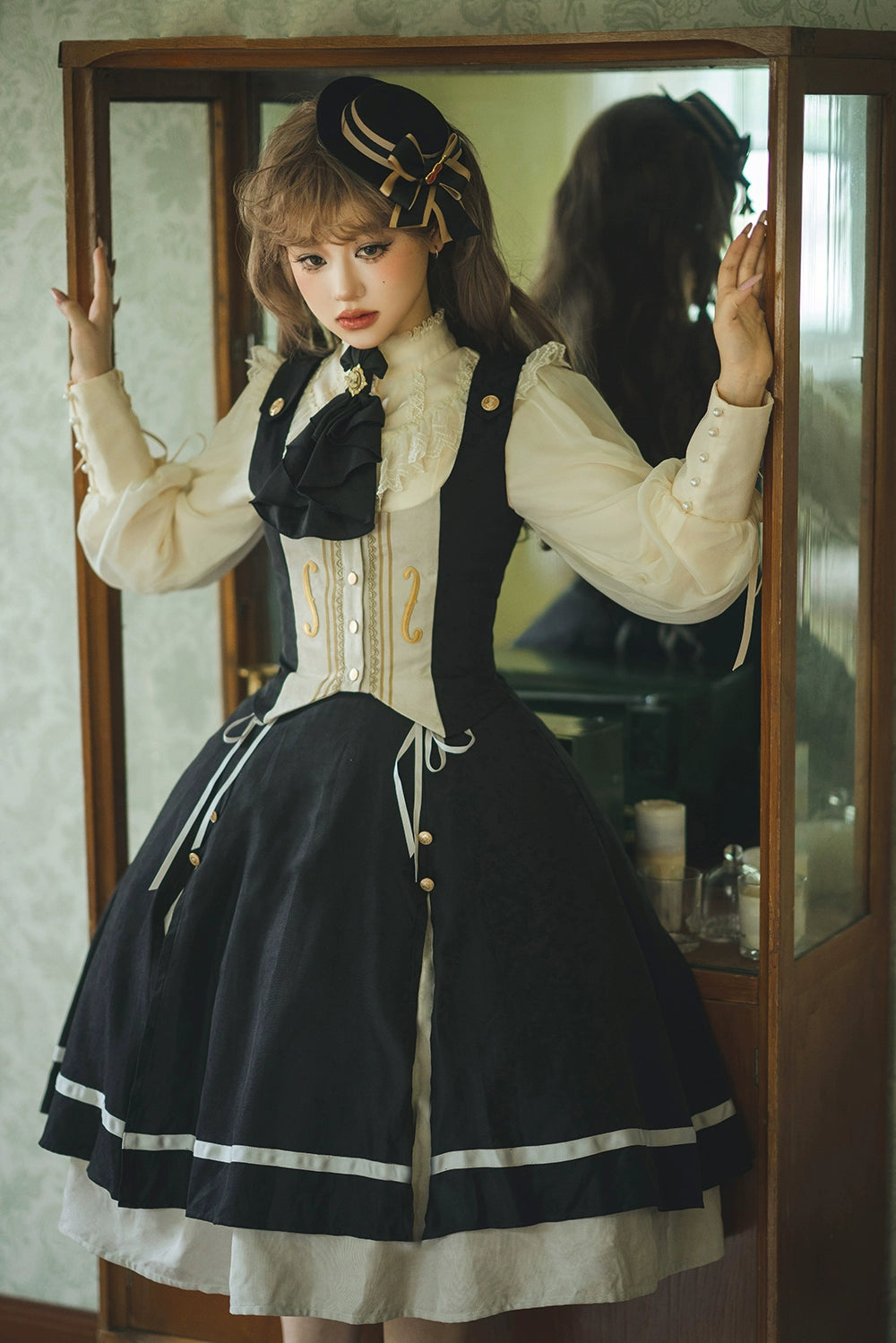 Miss Point~Golden Movement~Elegant Lolita Fishbone Skirt Customized 32242:381230