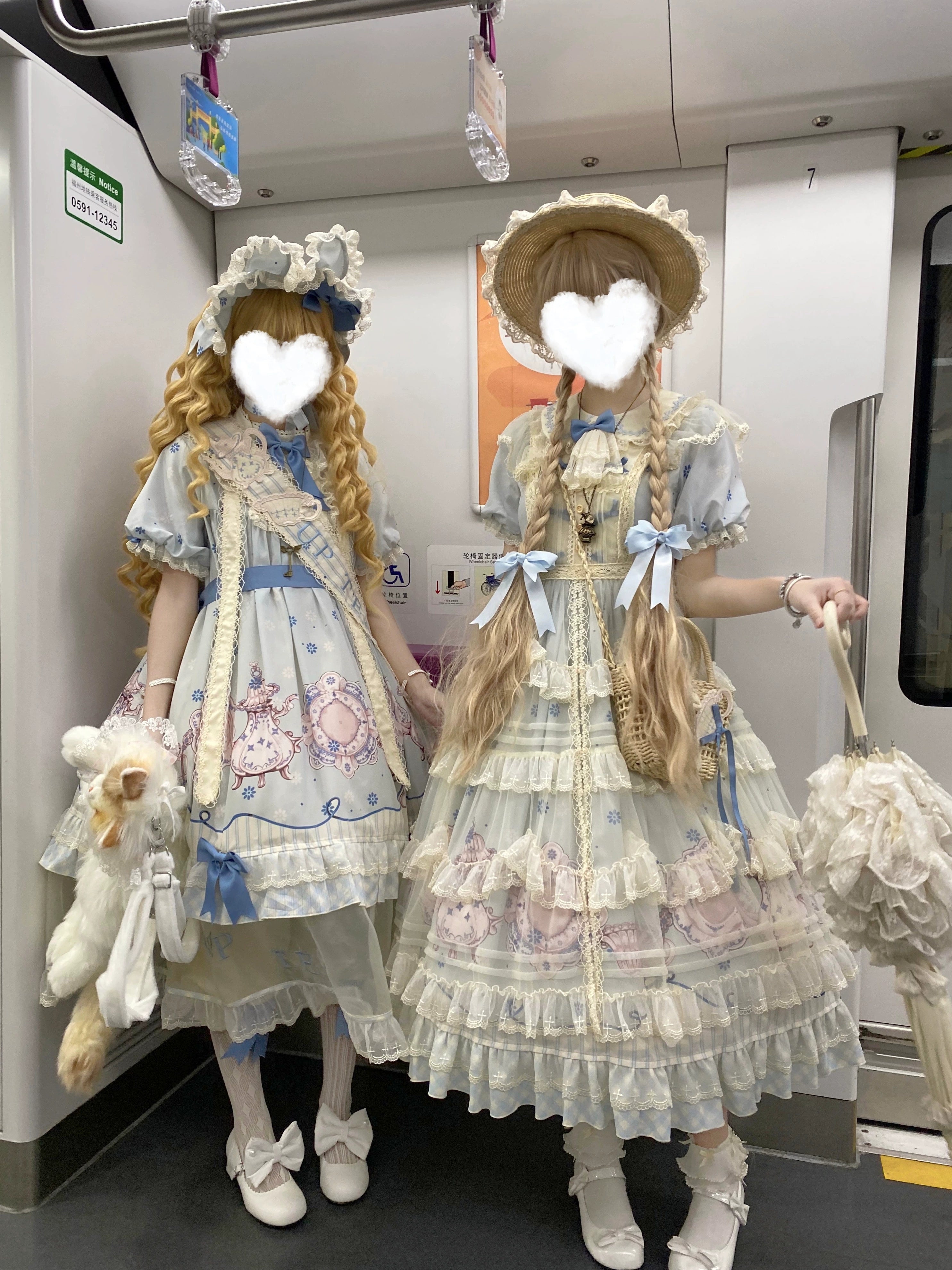 Uncle's Workshop - Veronica Spring Tea - Plate Printed Sweet Lolita Dress 43485:778311