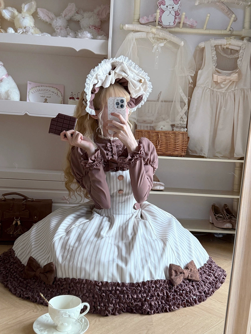 Miss Point - Classic Lolita JSK Customized Stripe Lolita Dress 40842:681028
