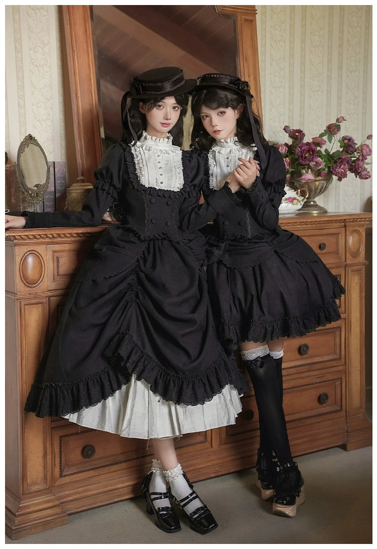 With PUJI - Fog City Time Difference - Classic Lolita SK & Blouse Suit 43989:790797