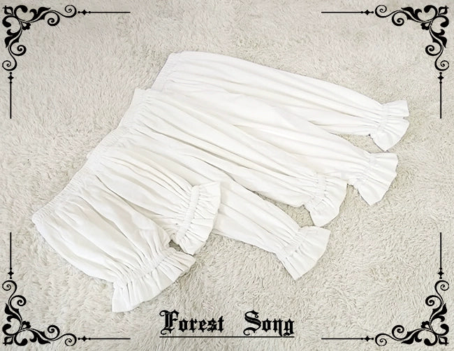 Forest Song - Daily Lolita Bloomer Winter Lolita Pumpkin Pants White short bloomers only One Size