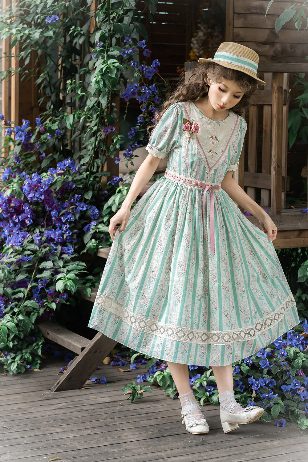 (Buyforme)Miss Point~Happy Summer Elegant Lolita Floral OP Dress