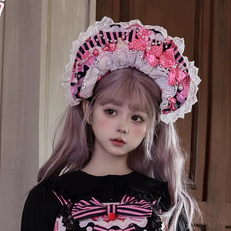 Strawberry Parfait - Strawberry Print Sweet Lolita JSK Dress, Side Pocket 44539:813188