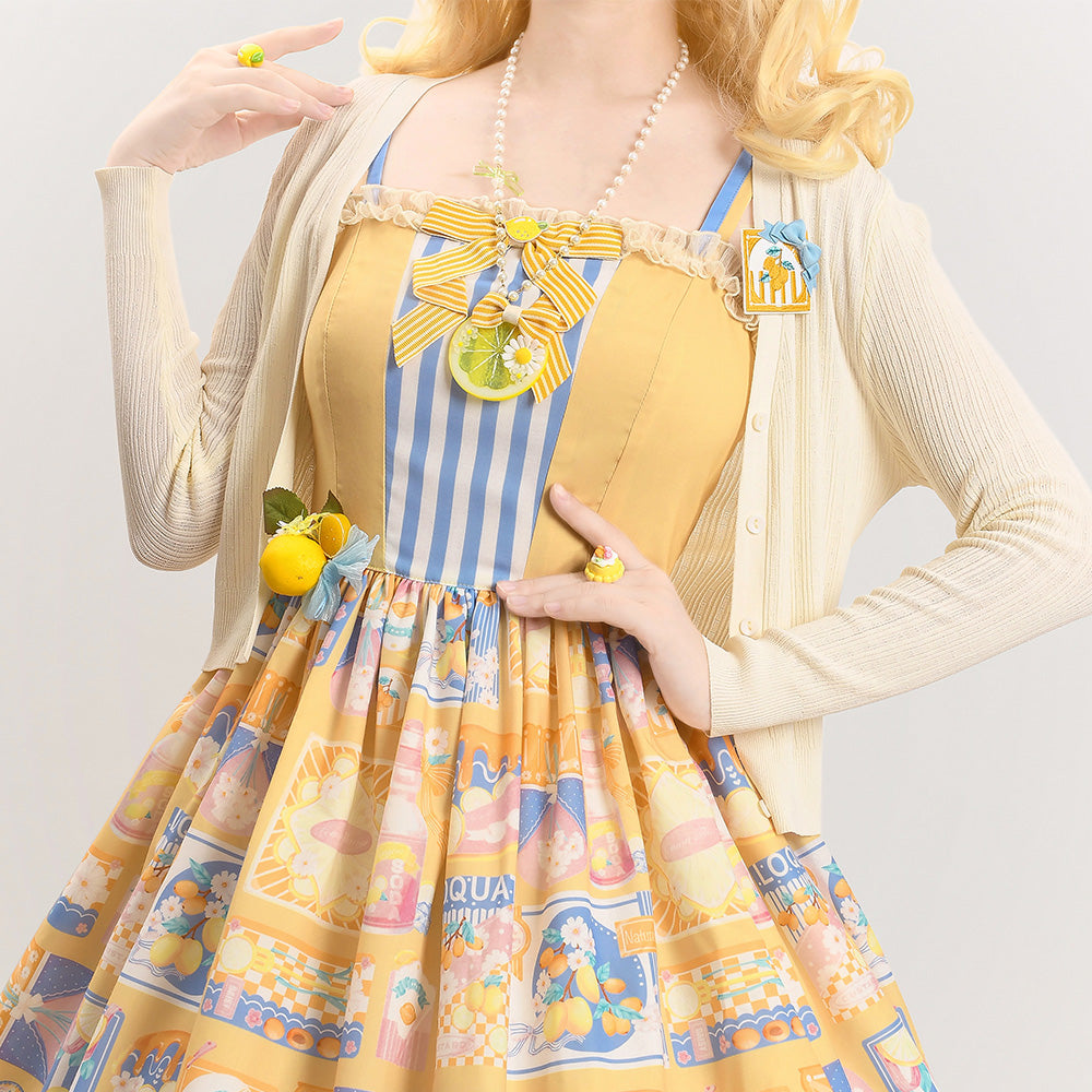 Miss Point~Daisy Lemon~Daily Lolita Lemon Print JSK Customized 21502:310682