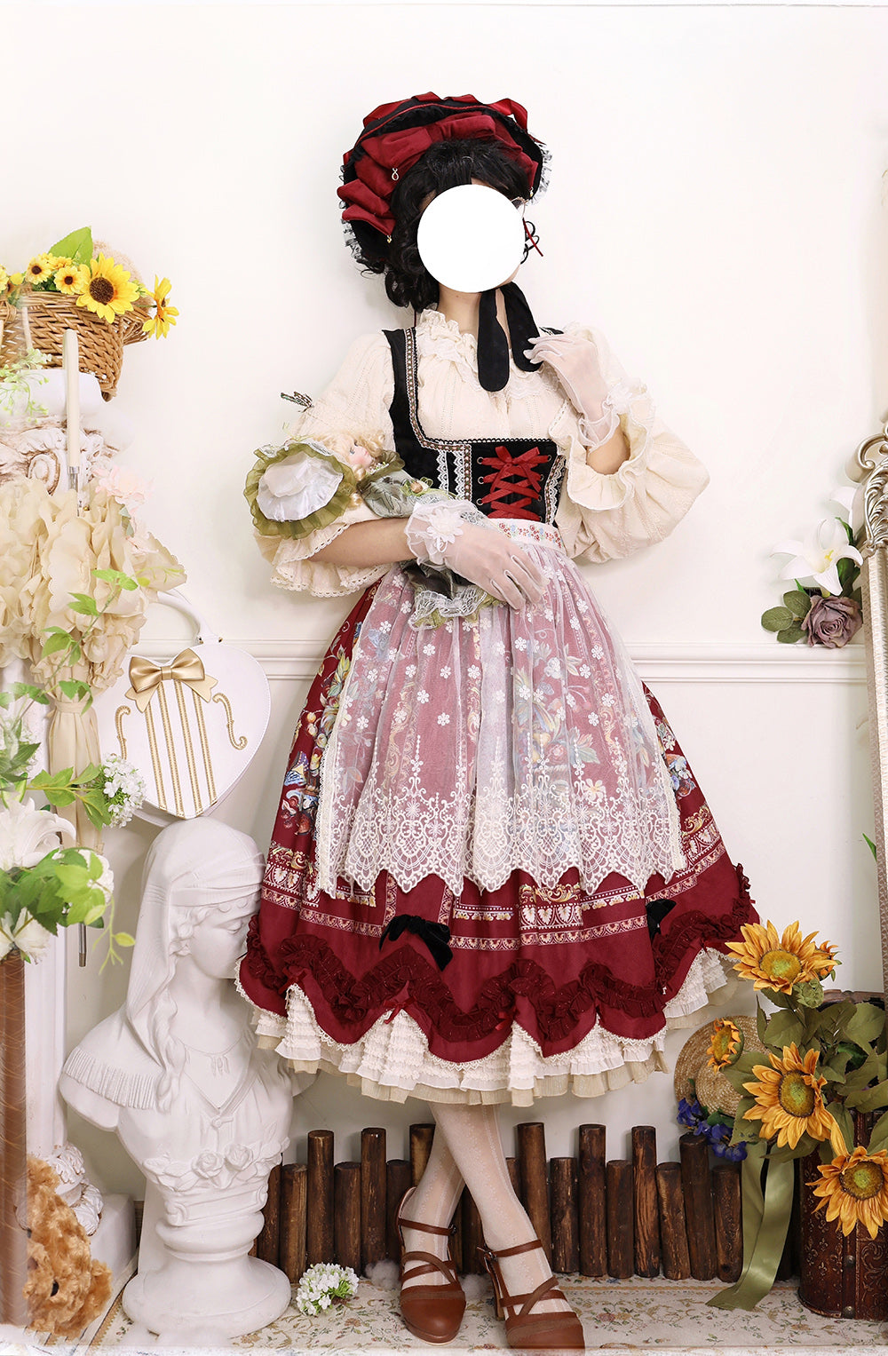 Miss Point - Rich Hymn - Lolita Bavarian Countryside Lace Embroidery Apron