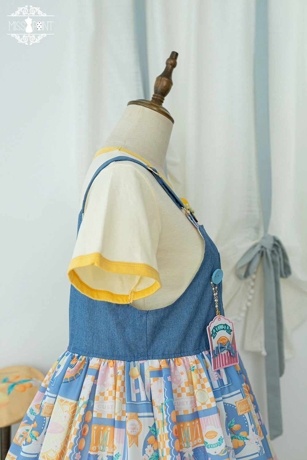 Miss Point~Daisy Lemon~Kawaii Lolita Lemon Print JSK Customized 21508:310696