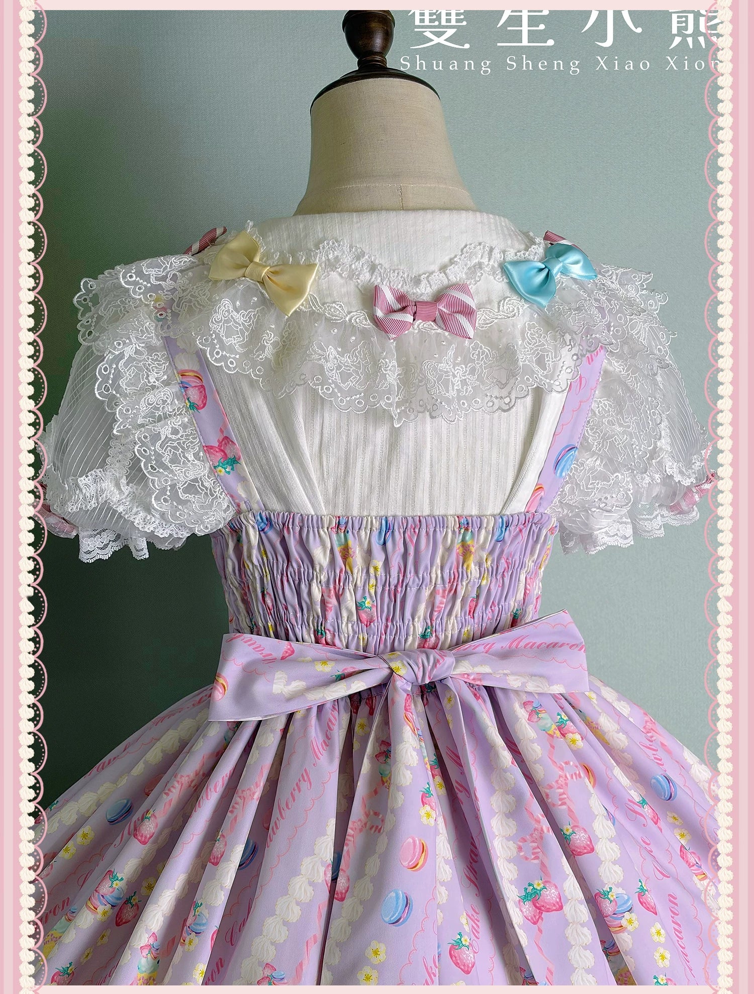 Macaron - Printed Sweet Lolita OP Dress, Old School Lolita JSK Available 45078:833972