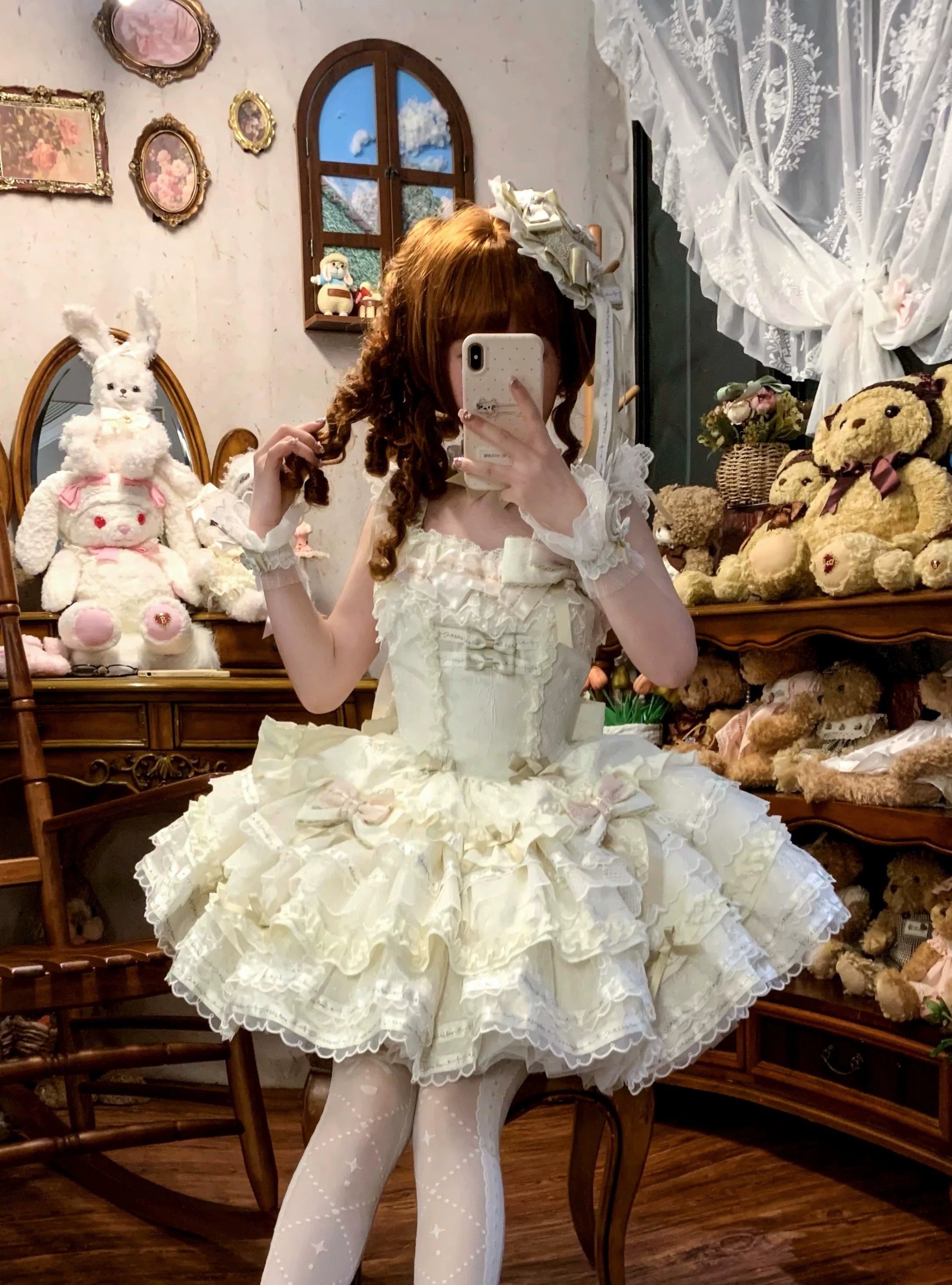 Luminous Whisper - Sweet Lolita Princess Jumper Dress, Layered Hem