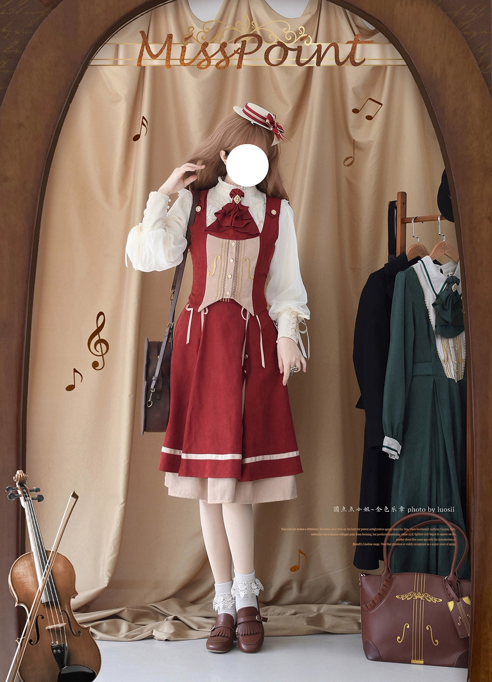 Miss Point~Golden Movement~Elegant Lolita Fishbone Skirt Customized 32242:381458