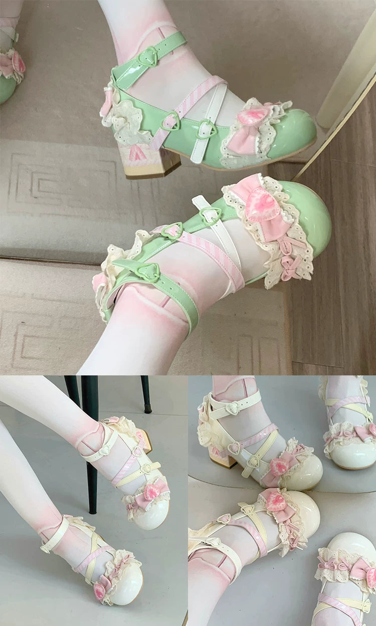 Strawberry Limited - Sweet Lolita Mary Jane Shoes, Strawberry Print 45984:870710