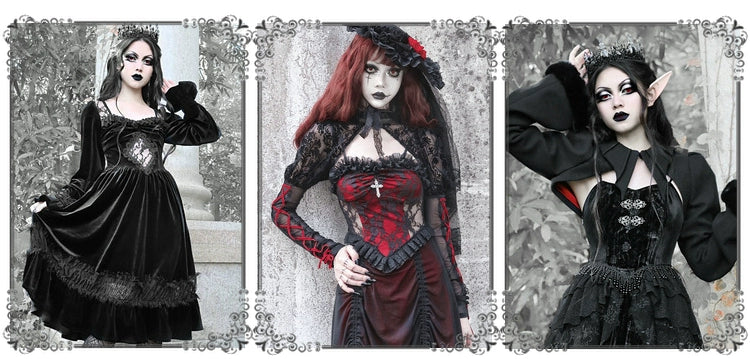 Blood Supply - Misty - Gothic Lolita Dress Black JSK Halloween