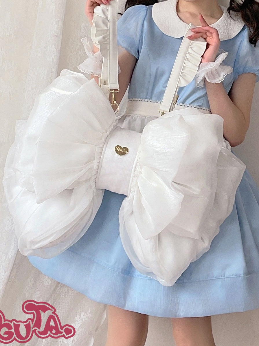 (Buyforme)Boguta~ Satin Butterfly Bow Bag Versatile Elegance Lolita Bag   