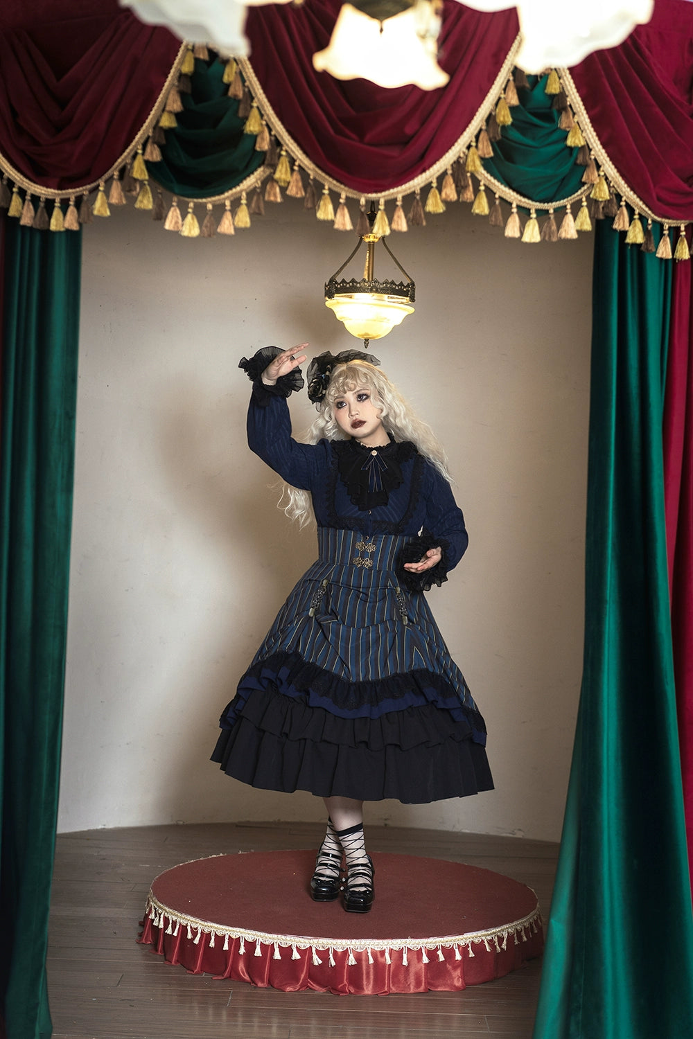 (Buyforme)Miss Point~Custom-Made Lolita Elegant Stand Collar Lolita Shirt 21546:312836
